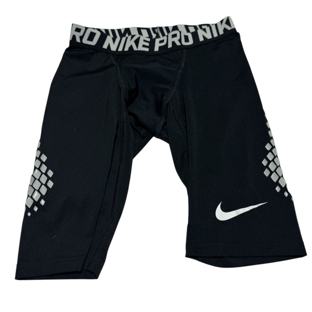 Nike Pro Black Patterned Compression Biker Shorts